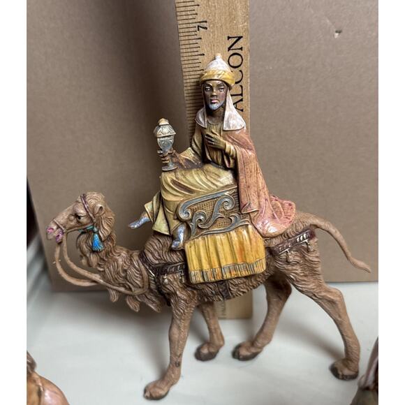 Vintage Depose Italy Nativity Set 10 Pc + Bonus Baby Jesus Hand Painted - Picture 5 of 8